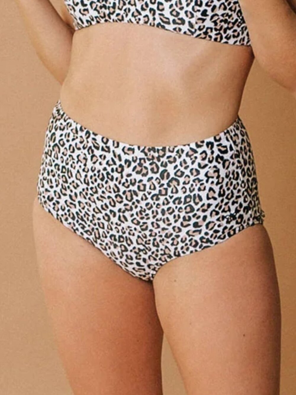 Albion Fit Cheetah Print Bikini Swim Bottom Size XS